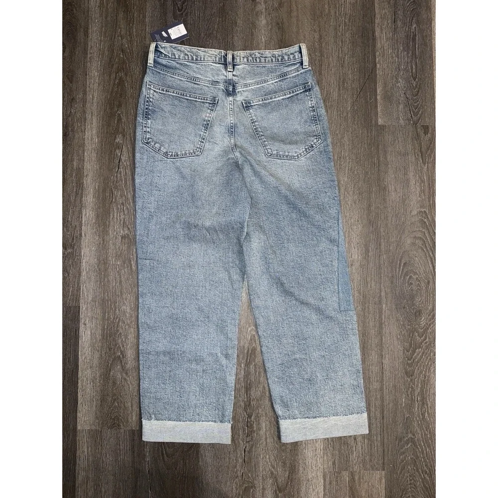 Women High-Rise Patchwork Vintage Straight Cropped Jeans - Universal Thread